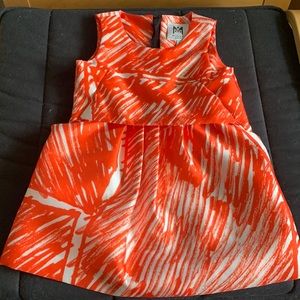Milly Minis, Girl Orange and White Dress, 3T, NWOT
